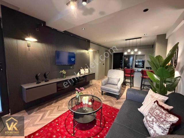 Vk Köprü Grup'tan Kiralık Lüks Eşyalı 1+1 Geniş Daire