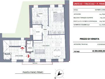 Via dei Nobili 11 quadrilocale 85mq