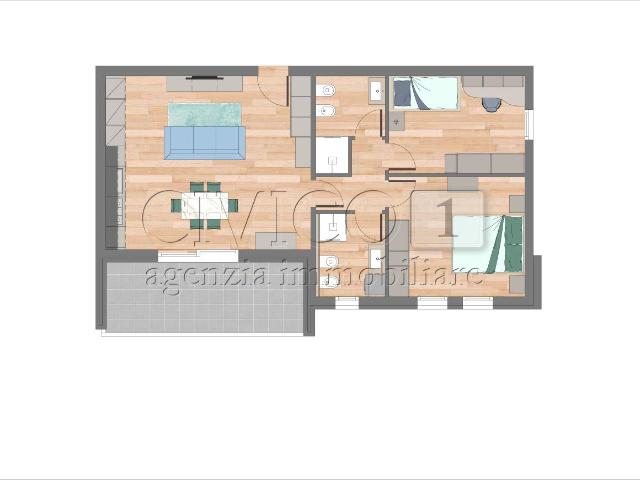 Via Foffani Antonio 9 quadrilocale 110mq