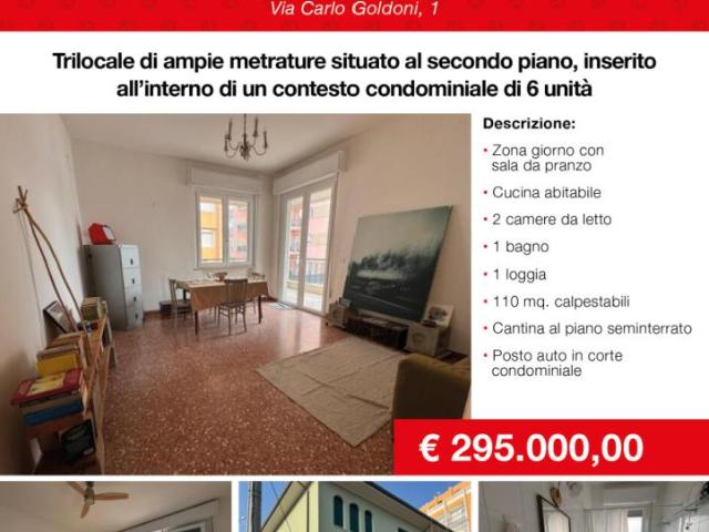 Viale Carlo Goldoni 1 quadrilocale 103mq