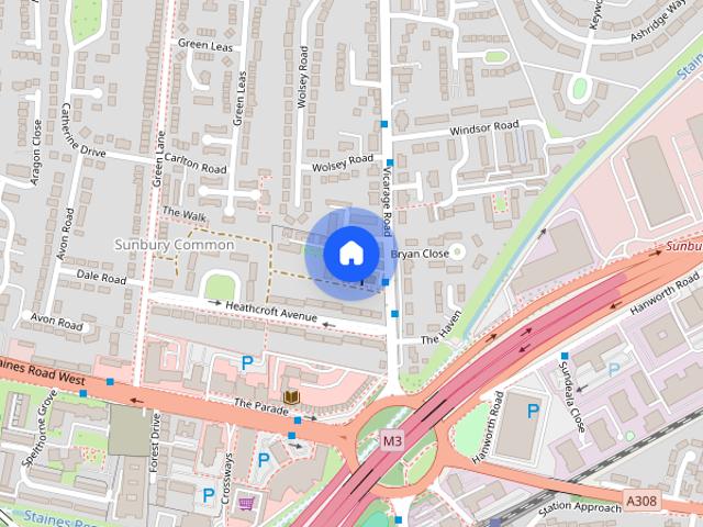 Vicarage Road, Sunbury on Thames, Surrey, TW16