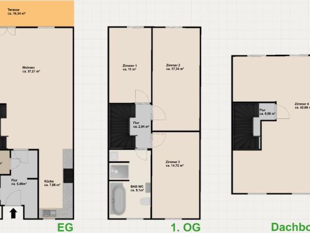 Viel Freiraum: Reihenmittelhaus in Berlin Falkenberg