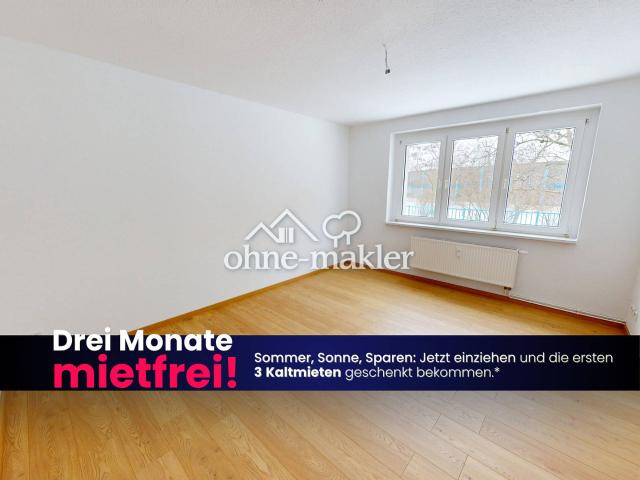 Viel Platz und Helligkeit: Große 3 Zimmer Wohnung mit Wannenbad