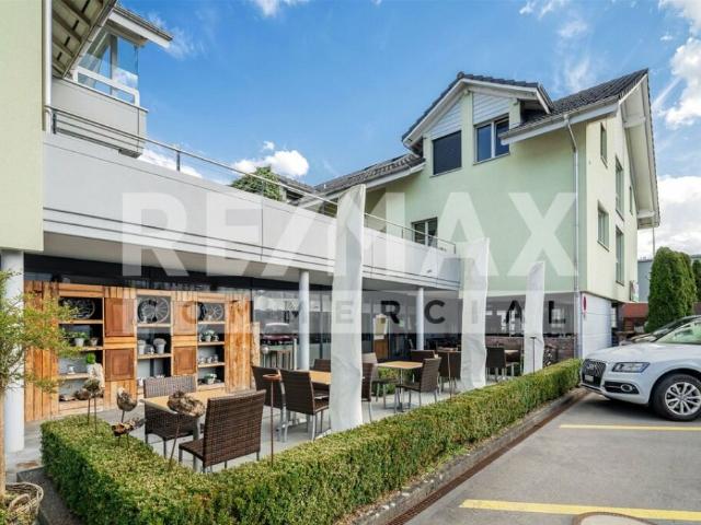 Vielseitige Gewerbeimmobilie in Hellbühl: Moderne Gastronomie und flexible Nutzungsmöglichkeiten