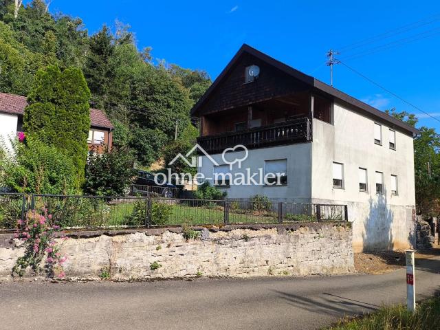 Vielseitiges Modernisierungsprojekt mit Gewölbekeller, Garage & Kamin Optionen in naturnaher Lage