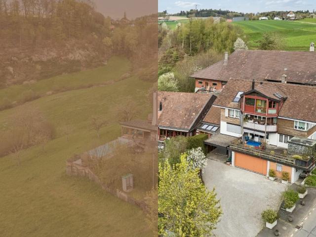Vielseitiges Mehrfamilienhaus mit drei Einheiten und angebautem Einfamilienhaus mit Pool