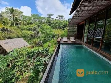 Villa 1BR Hotel di Ubud Bali. Fasilitas private pool dan view sungai