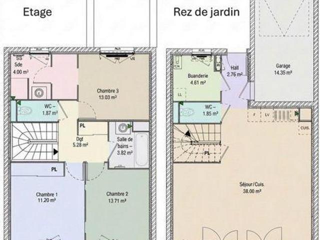Villa 3 chambres, La Verpilliere Rhône 38290 DS99928252