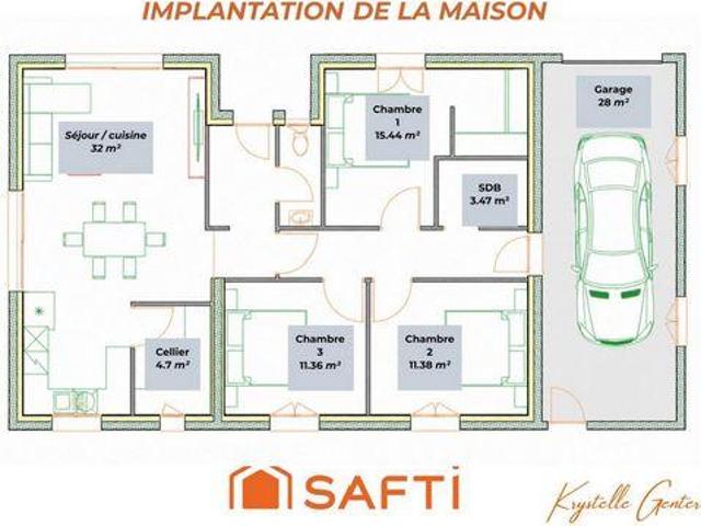 Villa 3 chambres, Sampans Franche 39100 DLS105348796