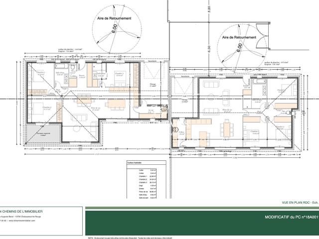 Villa à vendre de plain pied 3 chambres 105 m2 sur 1600 m2