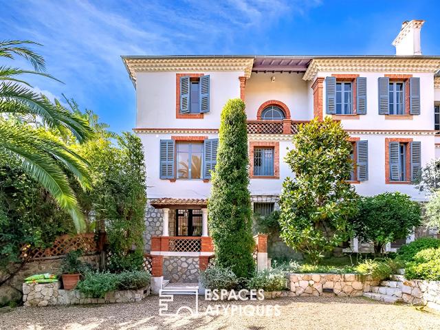 Villa belle époque avec piscine et vue mer à Cannes