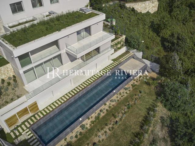 Villa contemporaine neuve Domaine fermé Vue mer Pool 360m² Villefranche sur Mer