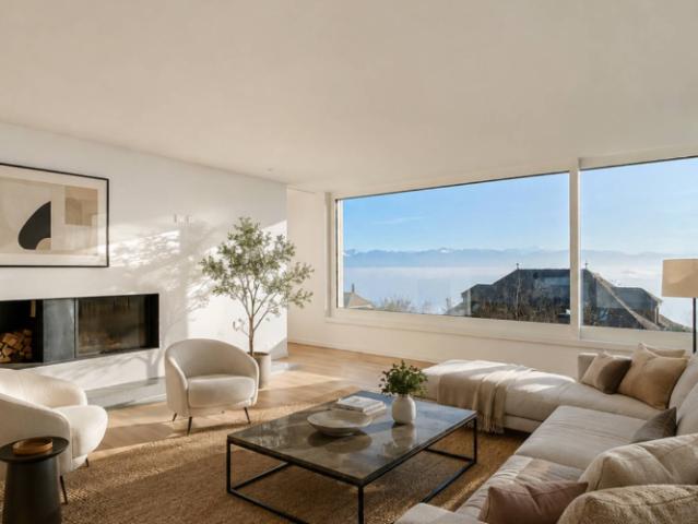 Villa contemporaine avec vue panoramique sur le lac