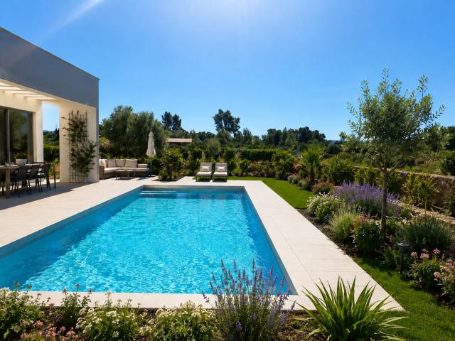 Villa Contemporânea Moderna T4 com piscina privativa, poço de sondagem e vista para a colina