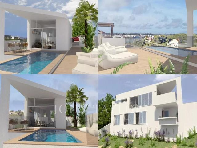 Villa contemporánea con piscina infinita y vistas al mar en Cala Llonga