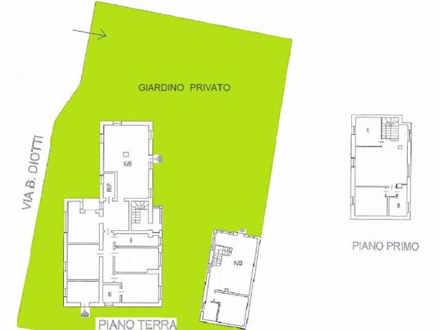 Villa con giardino a Milano