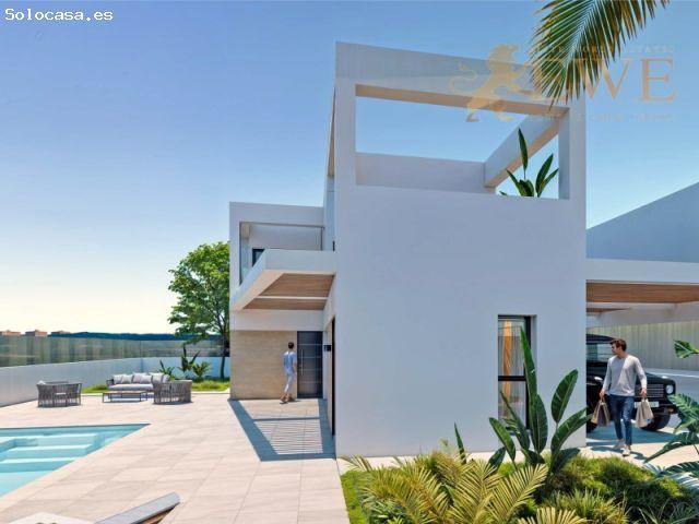 Villa de obra nueva con piscina privada a 1,5 km de la playa y del puerto de
