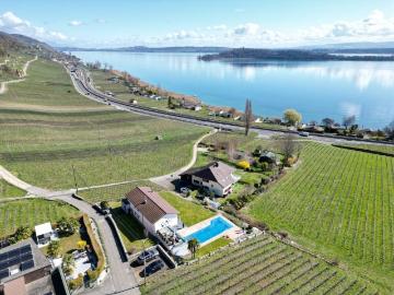 Villa d'exception avec vue spectaculaire sur le lac et l'île St. Pierre