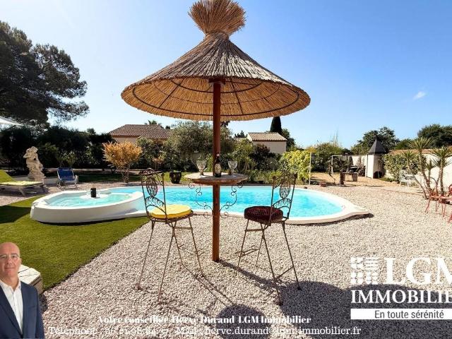 Villa d'exception sans vis à vis sur plus de 1800 m2 de jard. 140m² Sussargues
