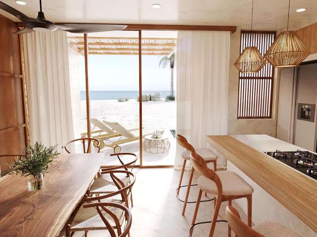 VILLA EN VENTA FRENTE AL MAR DE 3 RECAMARAS CON ALBERCA Y AMENIDADES EN SISAL, YUCAT?N
