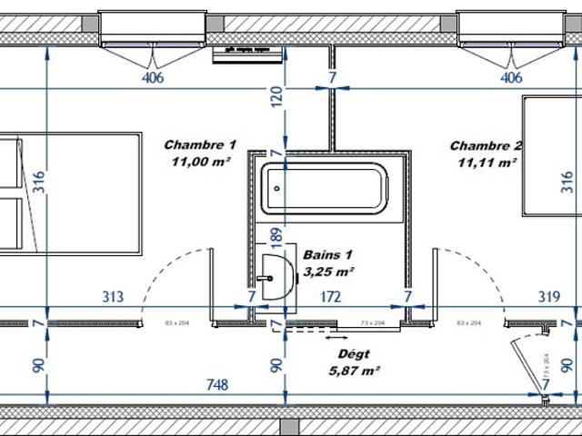 Villa Genas secteur Le Bourg, 112m2 habitables, jardin envir