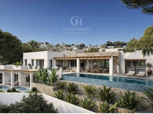VILLA IBICENCA DE OBRA NUEVA EN CONSTRUCCION · VISTAS AL MAR MORAIRA