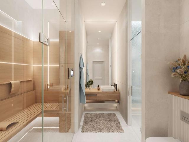 Villa Meeresblick Bansin | Sky Wohnung Endetage rechts mit zwei Balkonen | Meerblick