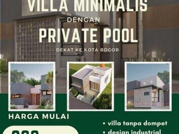 Villa minimalis 200 jtan dg privat pool di Bogor