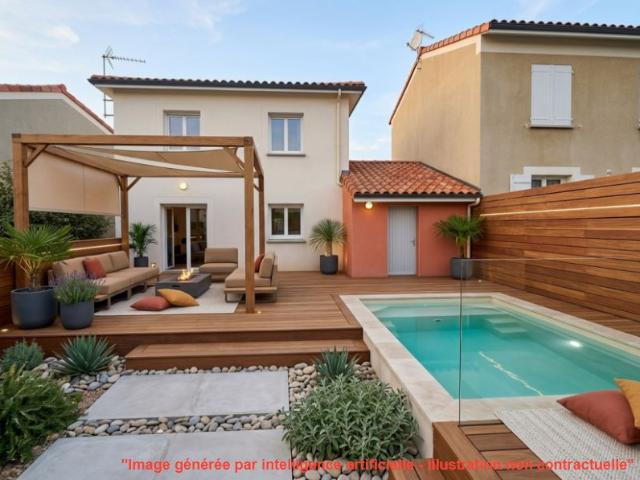 VILLA MITOYENNE AVEC GARAGE ET JARDIN VERNOSC LES ANNONAY T4 85 M2