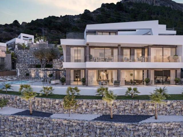 Villa moderna con vistas al mar, montaña y Peñon de Ifach