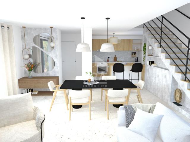 Villa neuve de 112 m², jardin et garage sur un terrain de 44. 112m² Mison