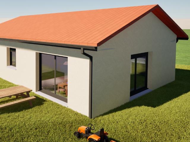 Villa neuve de plain pied, de T4 au coeur du hameau de Colombier Saugnieu