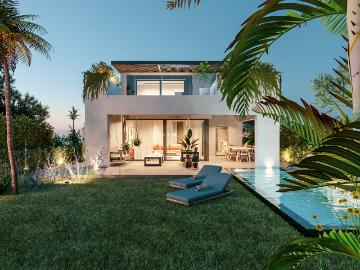 Villa, obra nueva, 4 dormitorios, piscina, Nueva Milla de Oro, Estepona