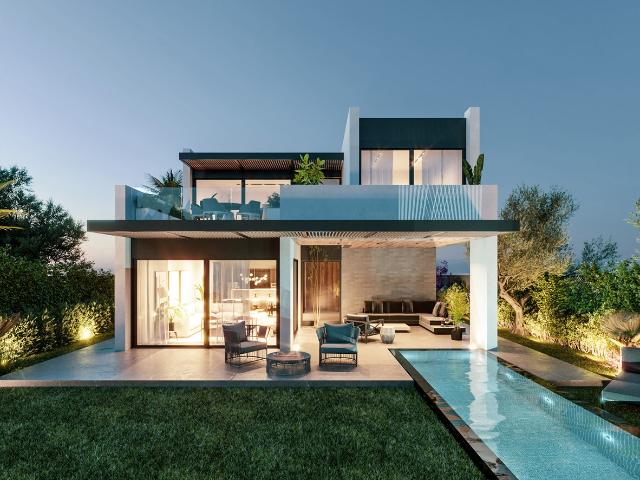 Villa, obra nueva, 4 dormitorios, piscina, Nueva Milla de Oro, Estepona