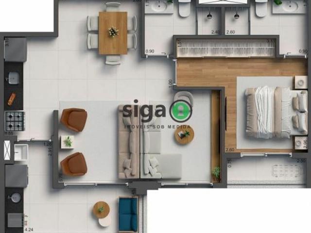 Villa Pio Alto da Lapa: 63m² de conforto e praticidade em localização privilegiada