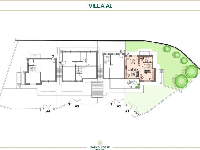 Villa quadrifamiliare in vendita a Formello, Le Rughe