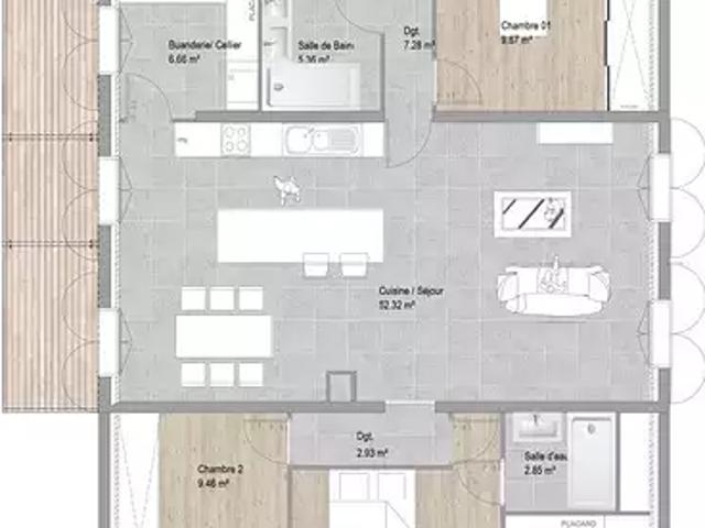 Villard de Lans 38250 Achat / Vente appartement 4 pièces t4 au dernier étage terrasse