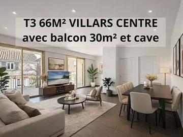 Villars les Dombes 01330 Achat / Vente appartement 3 pièces t3 au dernier étage terrasse