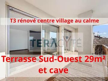 Villars les Dombes 01330 Achat / Vente appartement 3 pièces t3 au dernier étage terrasse