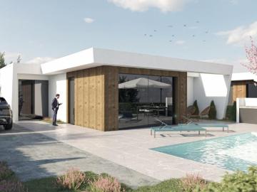 Villas De Obra Nueva De Una Sola Planta En Campo De Golf Alt. 100m² Baños y Mendigo