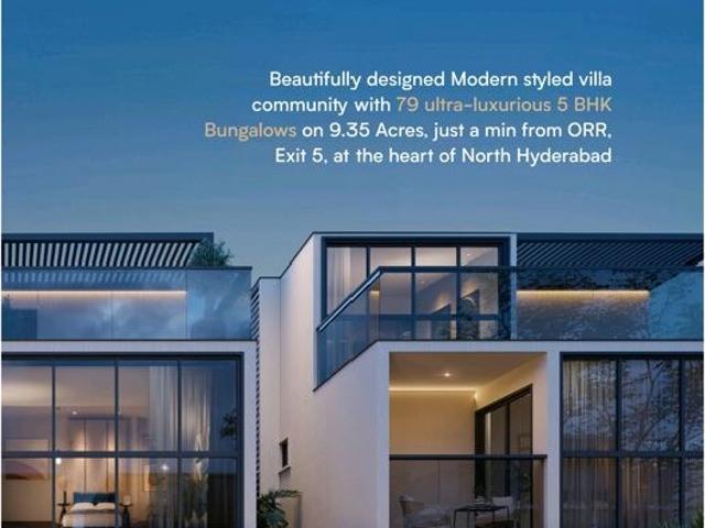 Villas For Sale, Kompally, Gowdavelli 5 Bedroom 4008 Sq. Ft. Villa in Gowdavalli Hyderabad Listing ID: #10174