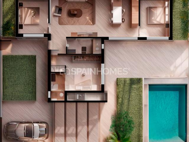 Villas Independientes con Piscina Privada en Roldán Murcia