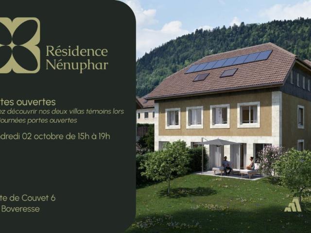 Villas mitoyennes 5.5 pièces Résidence Nénuphar PORTES OUVERTES VENDREDI 2 OCTOBRE DE 15H00 À 19H00
