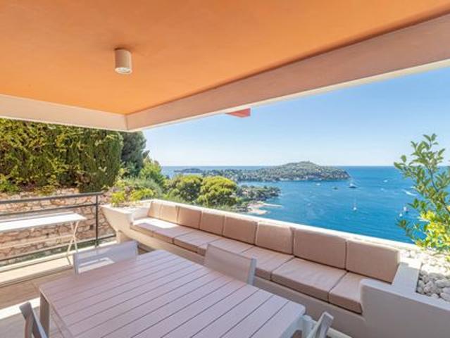 Villefranche sur mer, appartement 3 pièces de luxe, location saisonnière, vue mer panoramique, terrasse, piscine