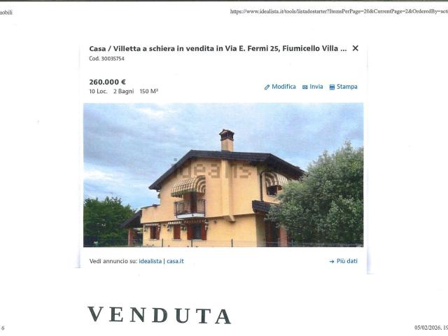 Villetta a schiera in vendita di 150 m² in Via E. Fermi, 25