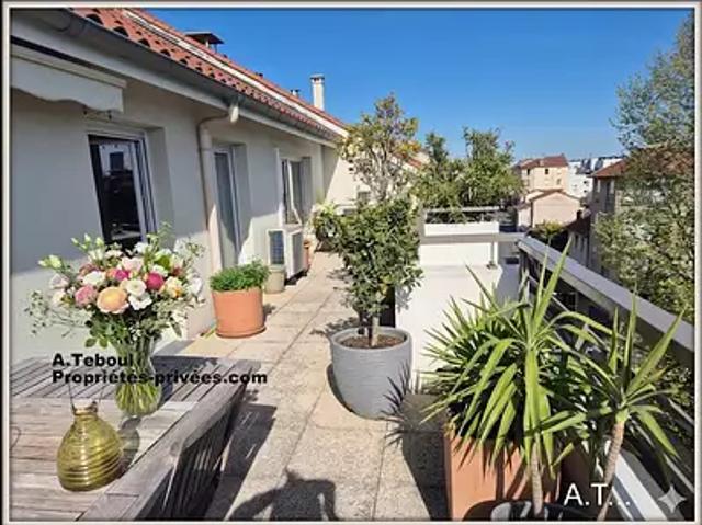 Villeurbanne 69100 Achat / Vente appartement 5 pièces t5 au dernier étage terrasse
