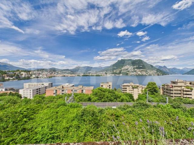 Vista mozzafiato sul golfo di Lugano  elegante appartamento con terrazza