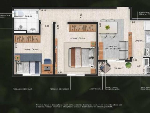 Vista Plaza Residencial | Construtora Abiatar | Lançamento | 46 Metros | 02 Dormitórios | Varanda Gr