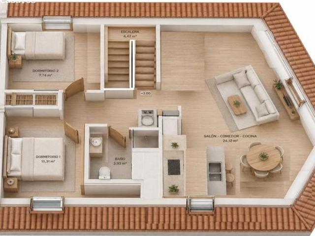 Vivienda TIPO ÁTICO en una Segunda Planta