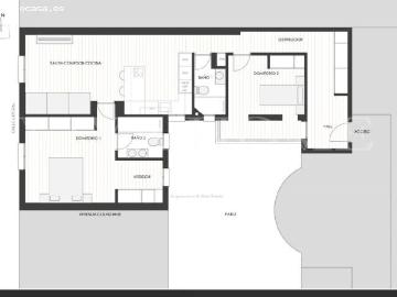 Vivienda recién reformada a ESTRENAR, con 2 habitaciones y dos baños en una de